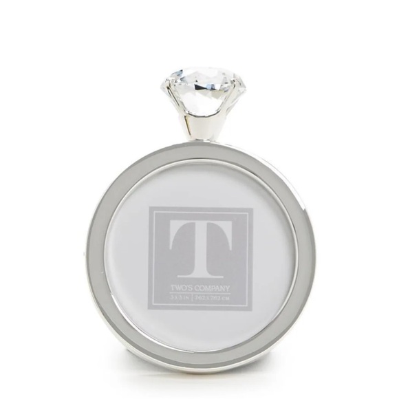 Two's Company Silver Diamond Ring Photo Frame New Engagement Bridal - Picture 9 of 10